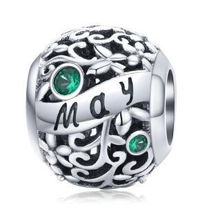 925 Silver May Birthstone Charm
